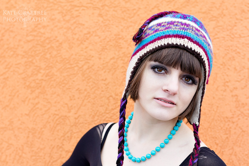 Lydia poses during a fashion shoot in Bangor Maine