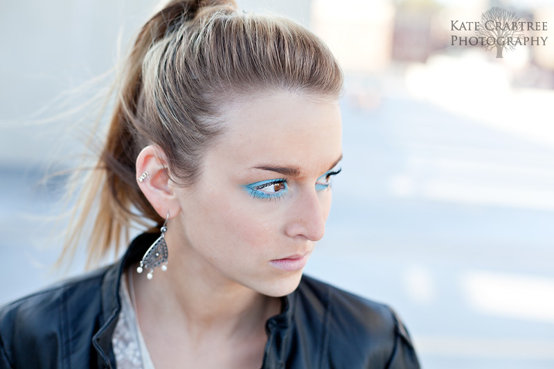 Diana looks away during this fierce fashion shoot in Maine