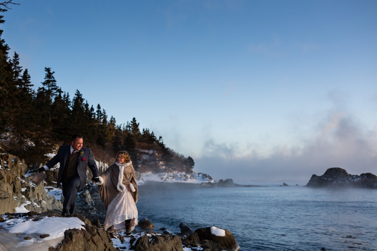 Barb And Kyle S West Quoddy Head Lighthouse Elopement In Lubec Maine