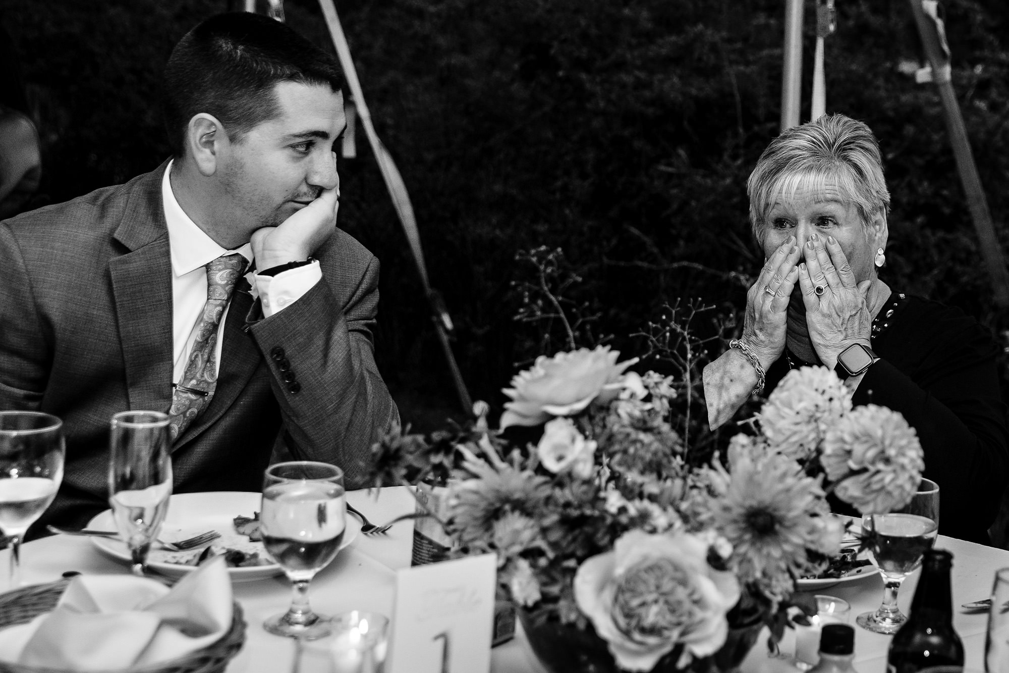 Emotional toasts at a midcoast Maine wedding
