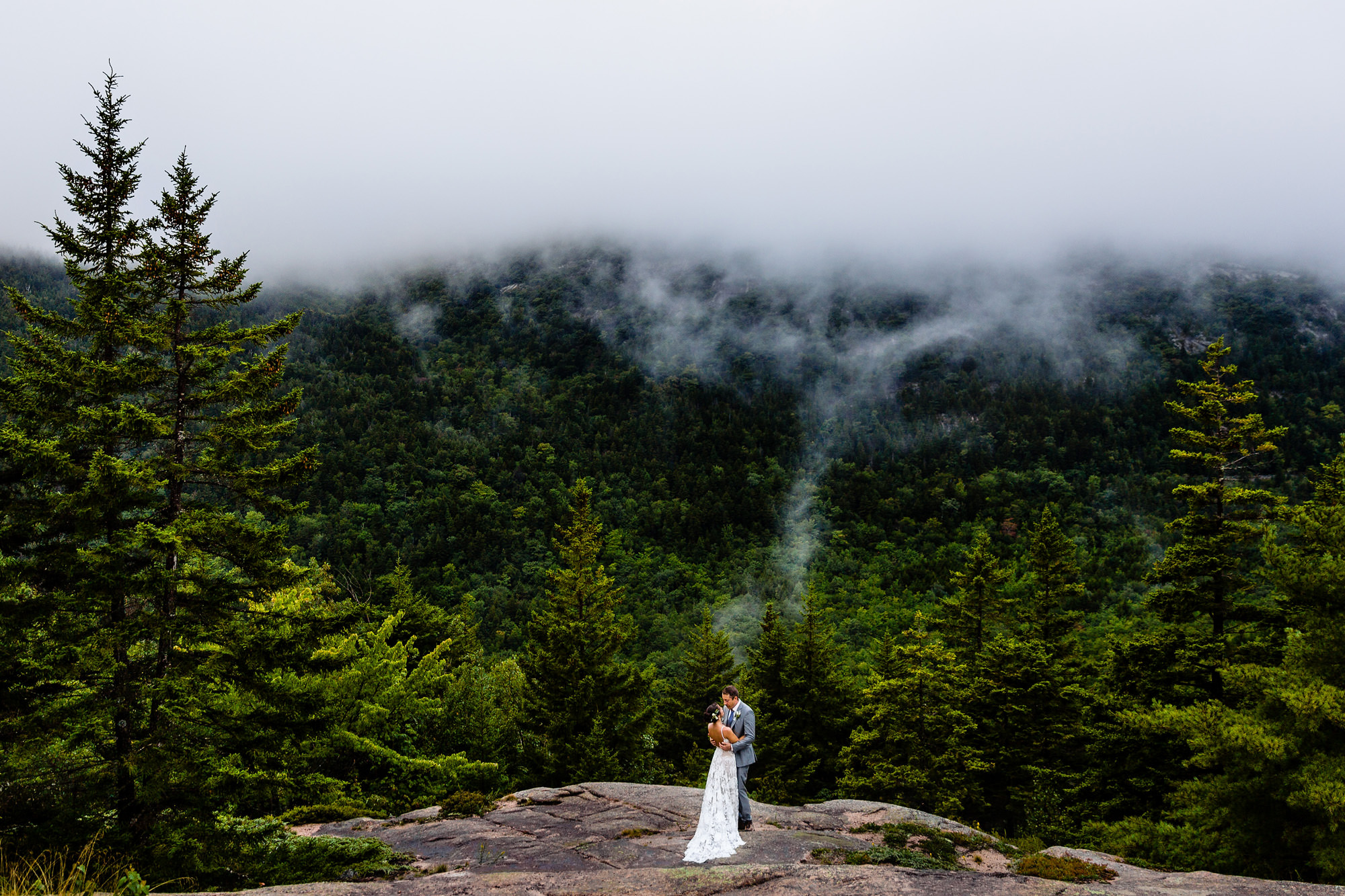 Mountaintop Acadia elopement