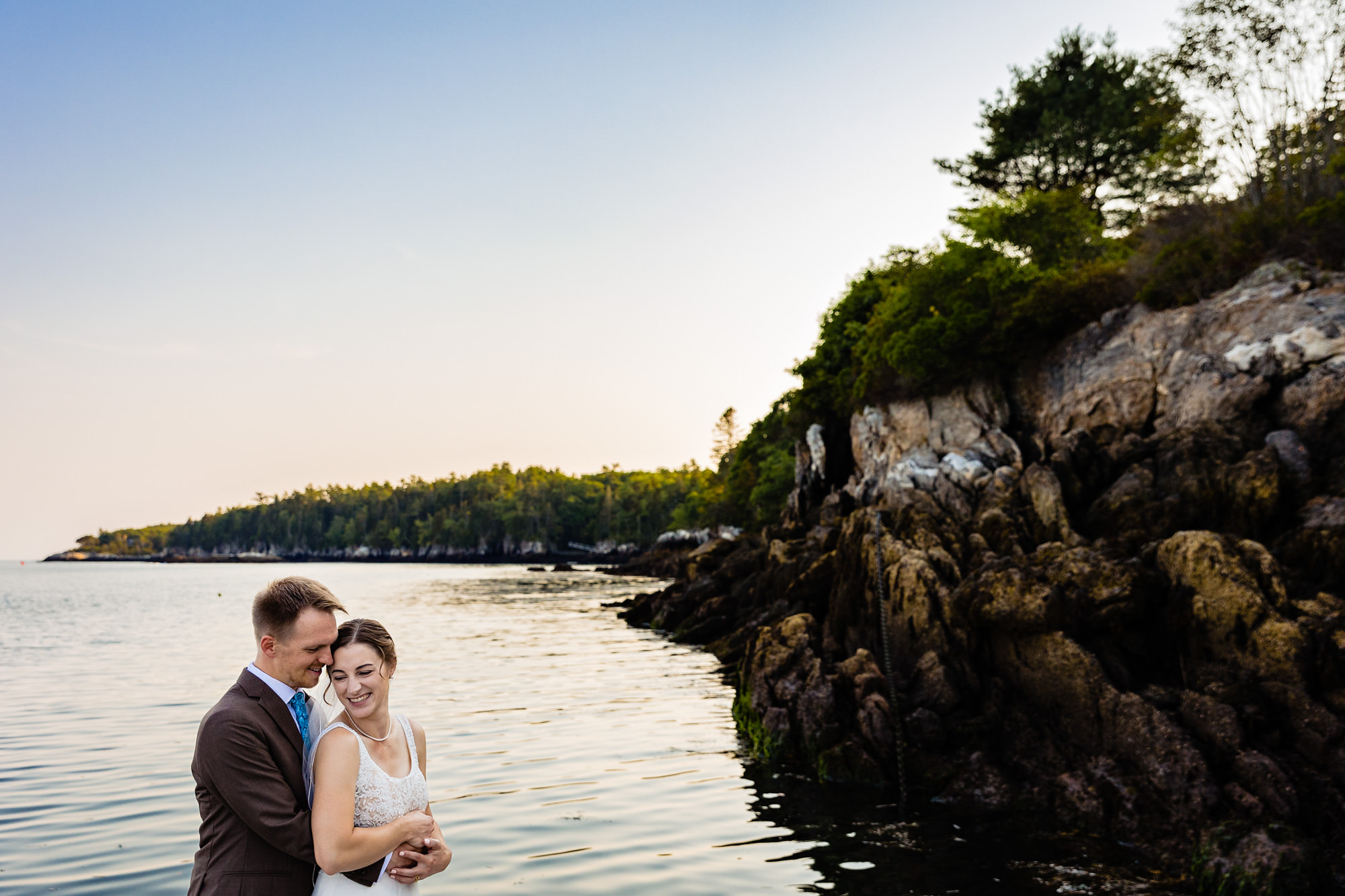 Wedding portraits at Grey Havens Inn in Georgetown, Maine