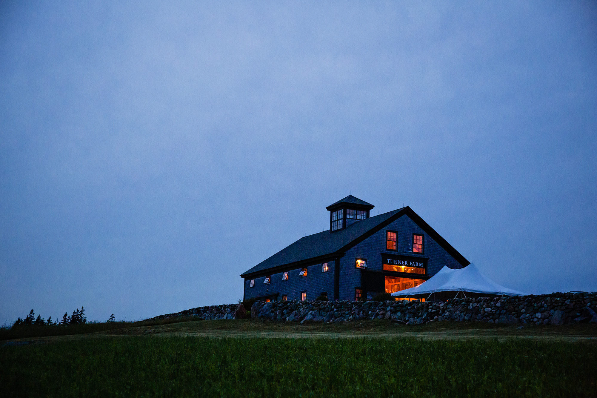 Turner Farm on North Haven Island, Maine at twilight