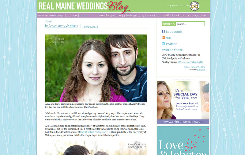 Central Maine Engagement Photographer | Featured on Real Maine Weddings
