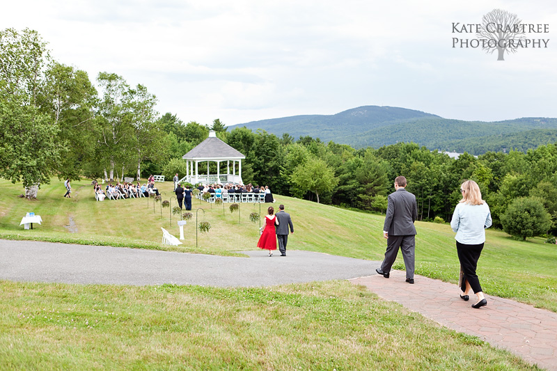 The wedding processional at the Lucerne Inn