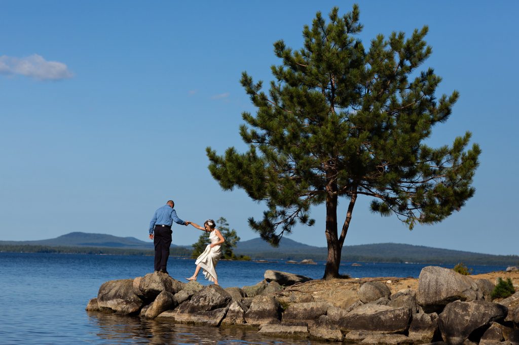 Marleah and Ricky’s New England Outdoor Center Wedding in Millinocket, Maine
