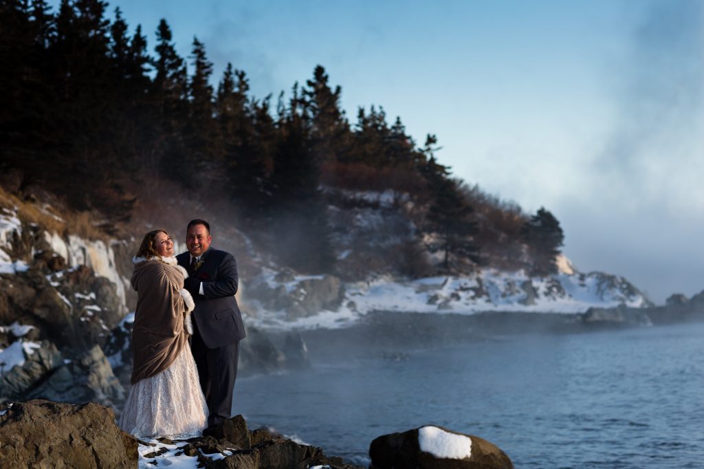 Barb and Kyle’s West Quoddy Head Lighthouse Elopement in Lubec, Maine