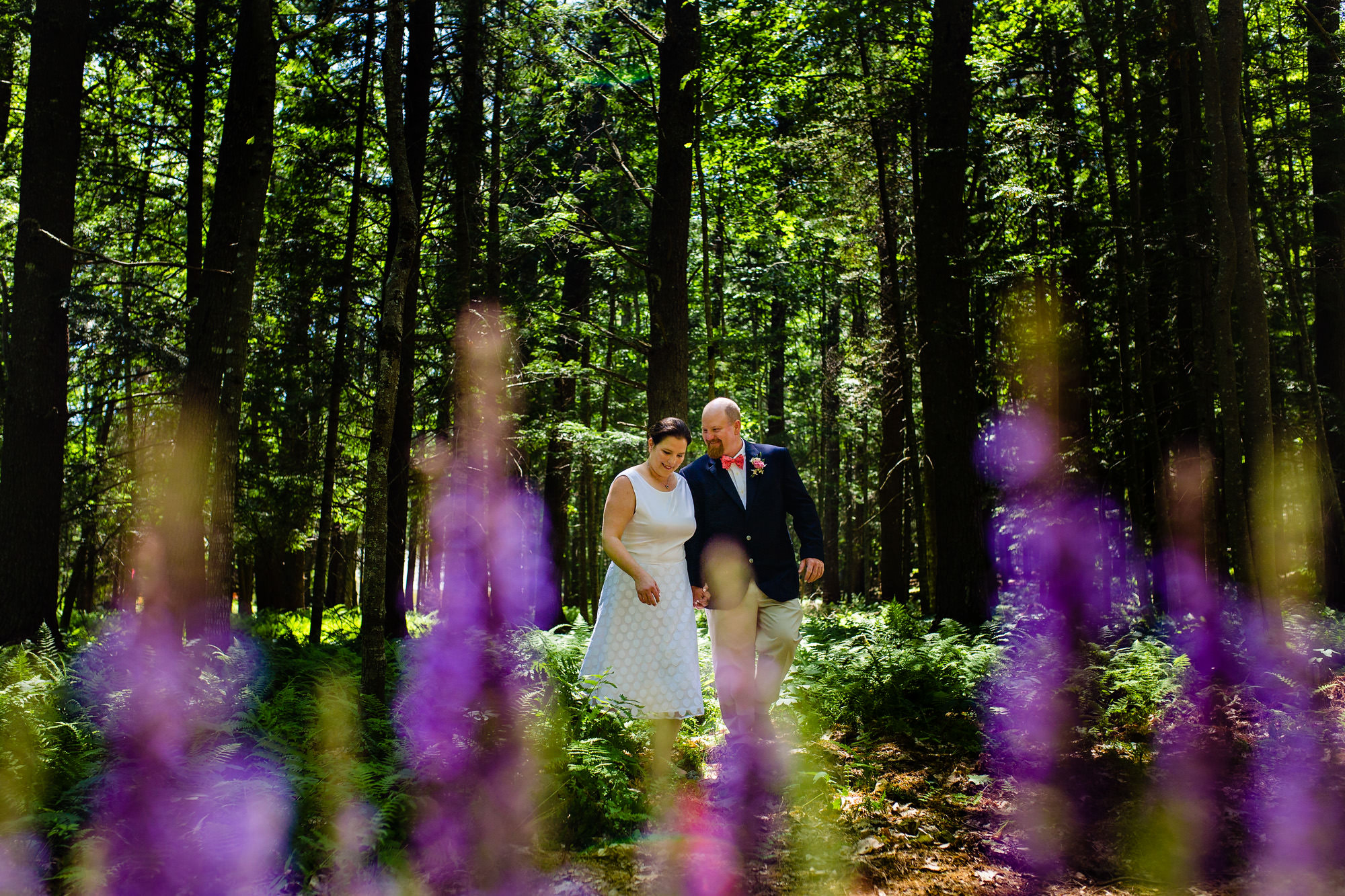 Camie and Dave at their Brunswick Maine wedding.