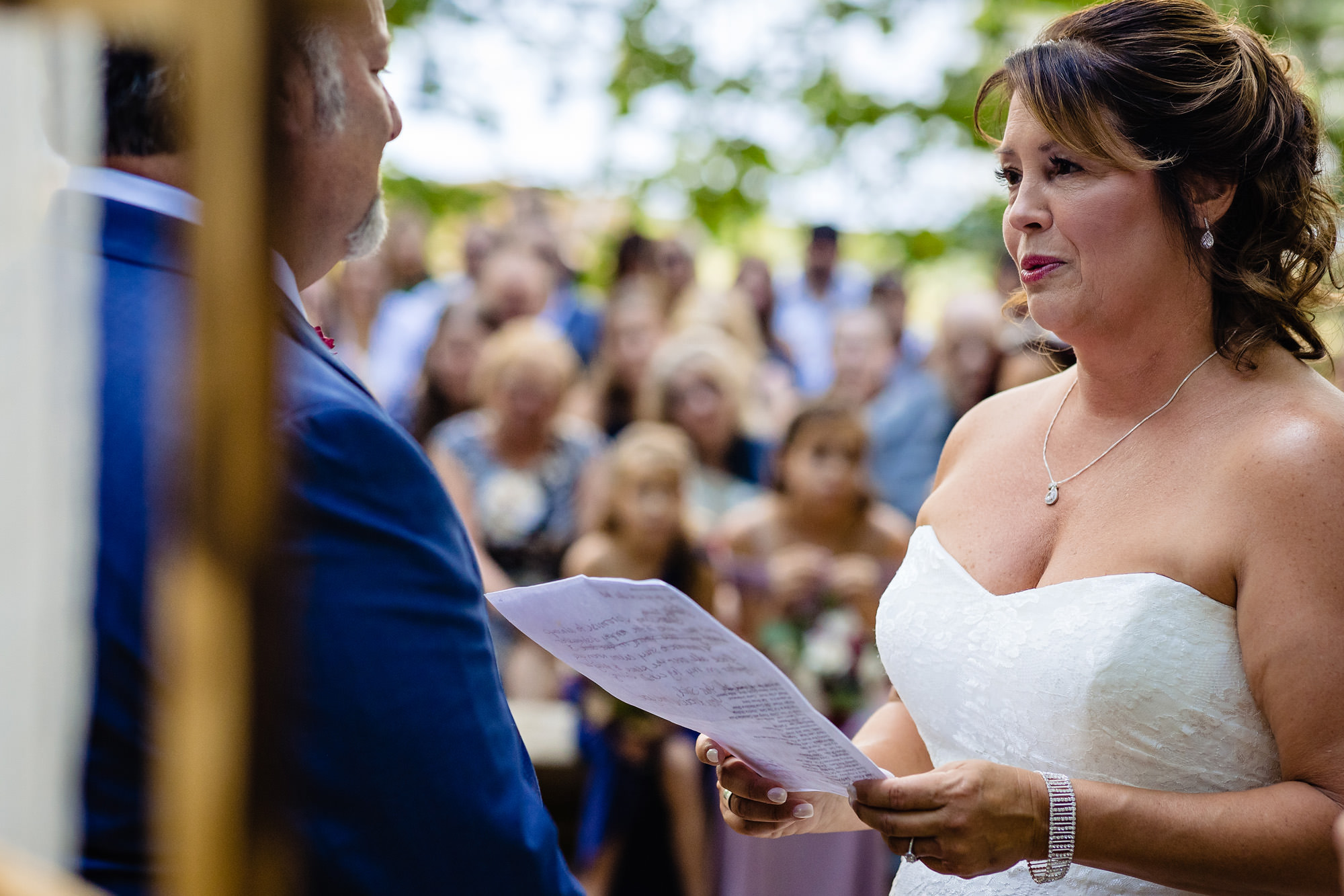 A wedding ceremony at a Newry Maine wedding