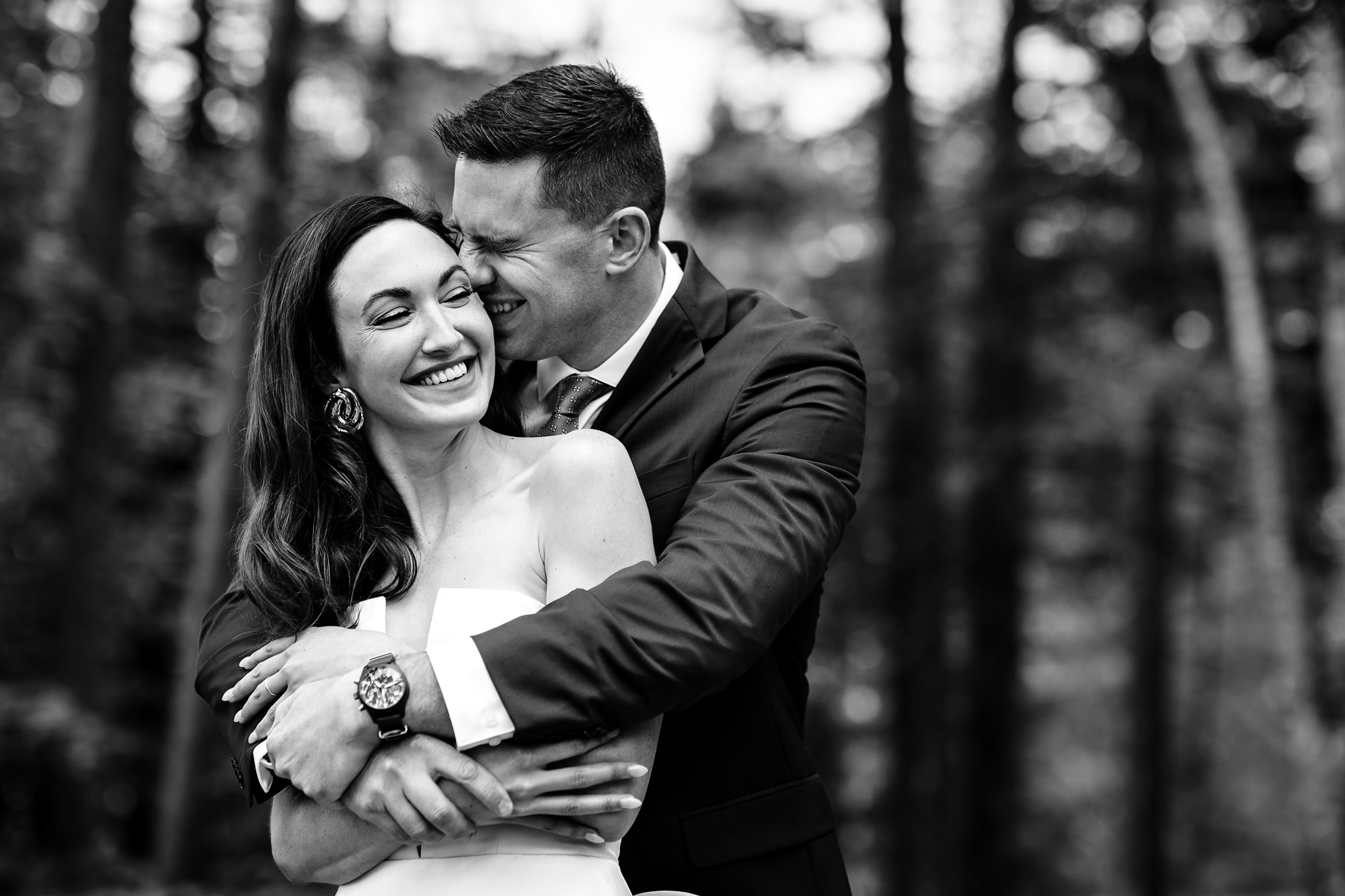 Wedding portrait at Claremont Hotel in Southwest Harbor