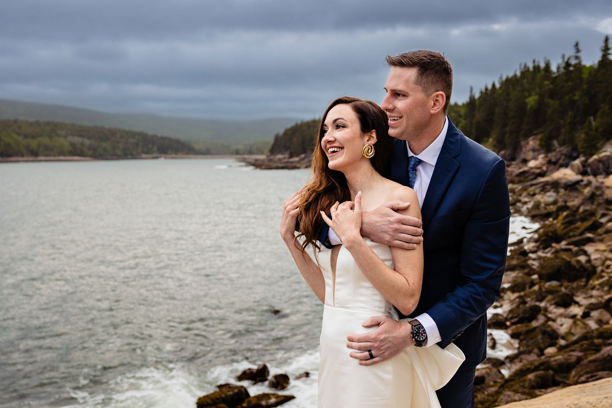 Otter Point elopement portraits