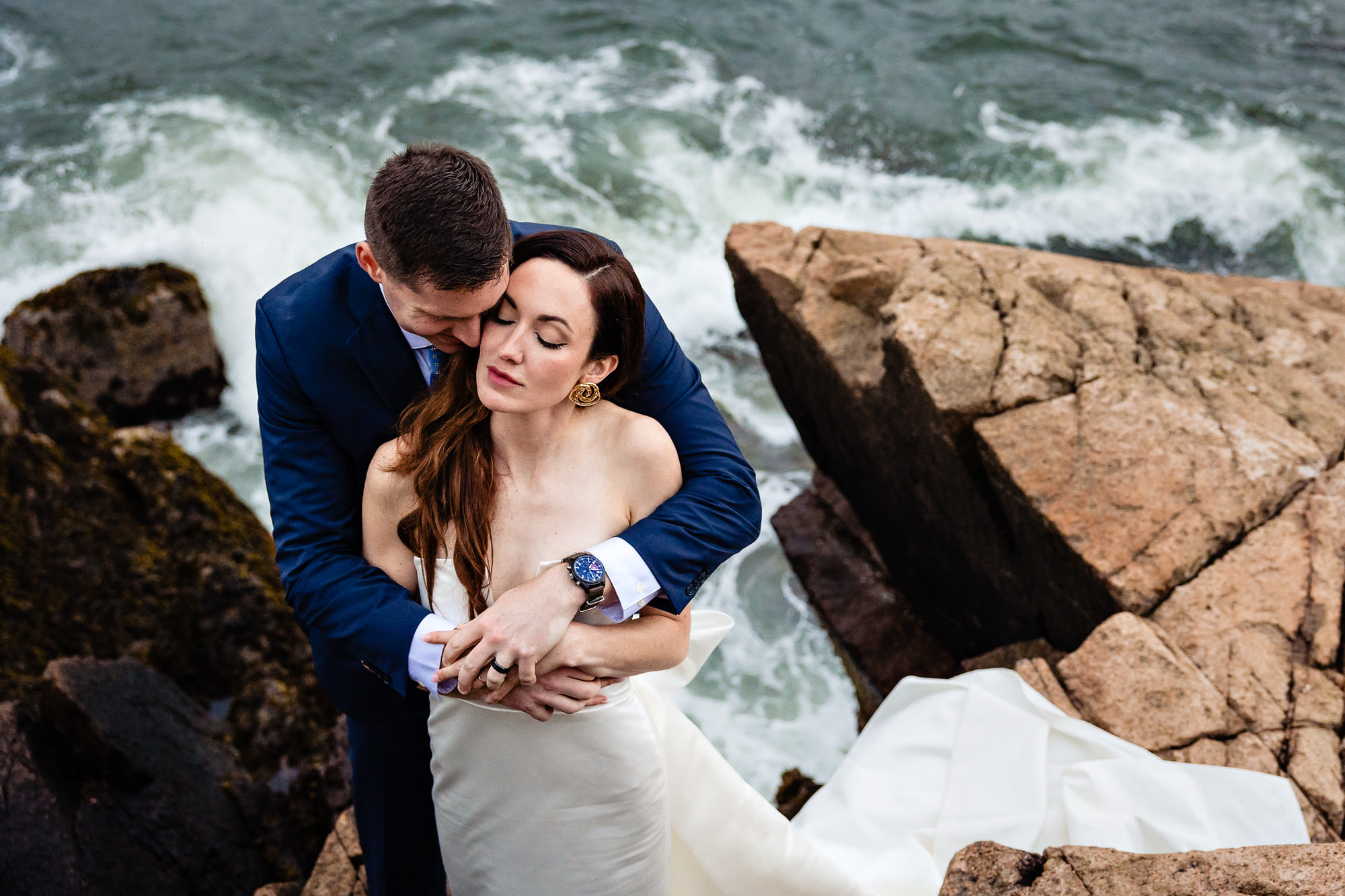 Otter Point elopement portraits