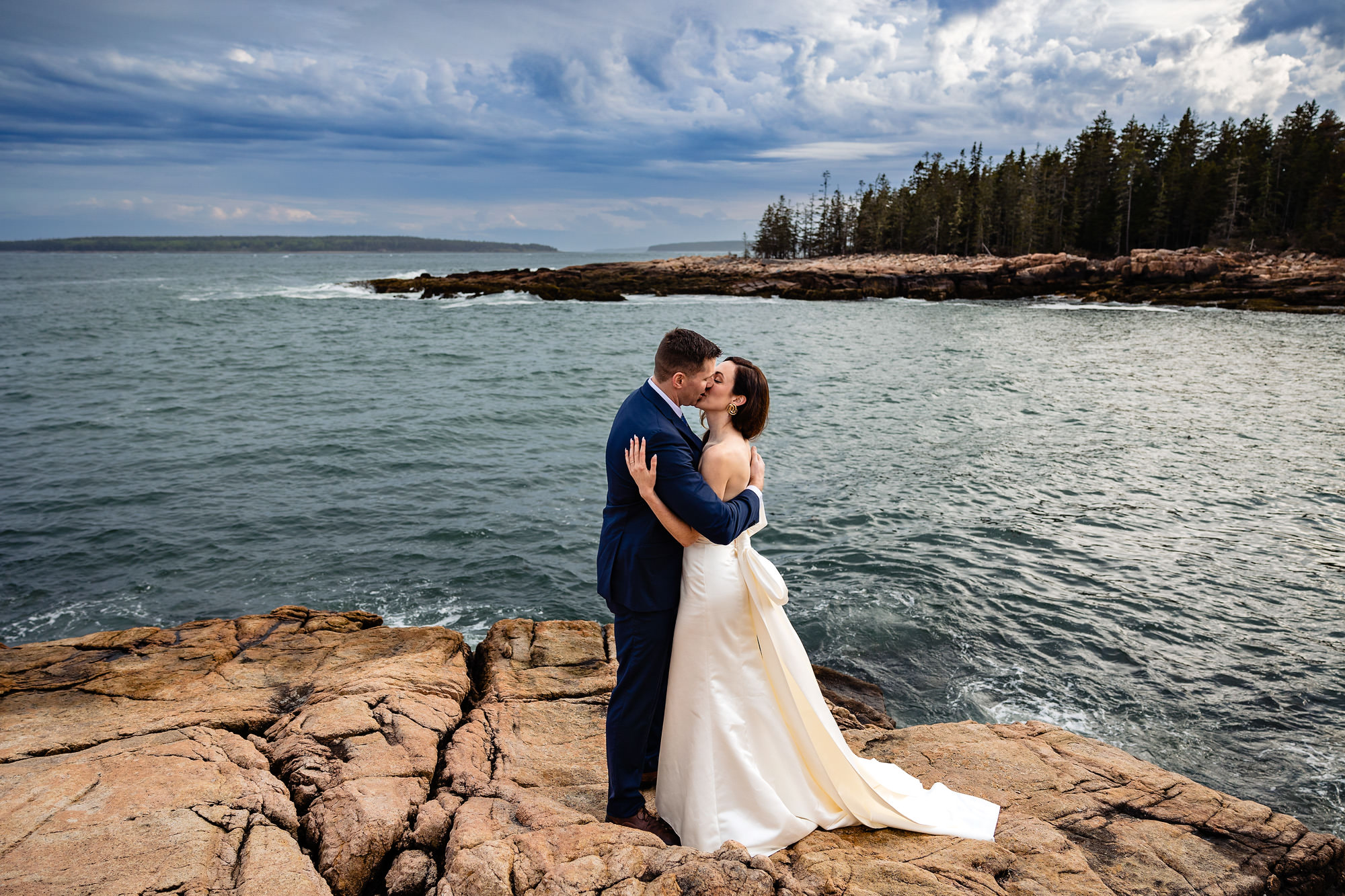 Southwest Harbor elopement ceremony in Acadia National Park