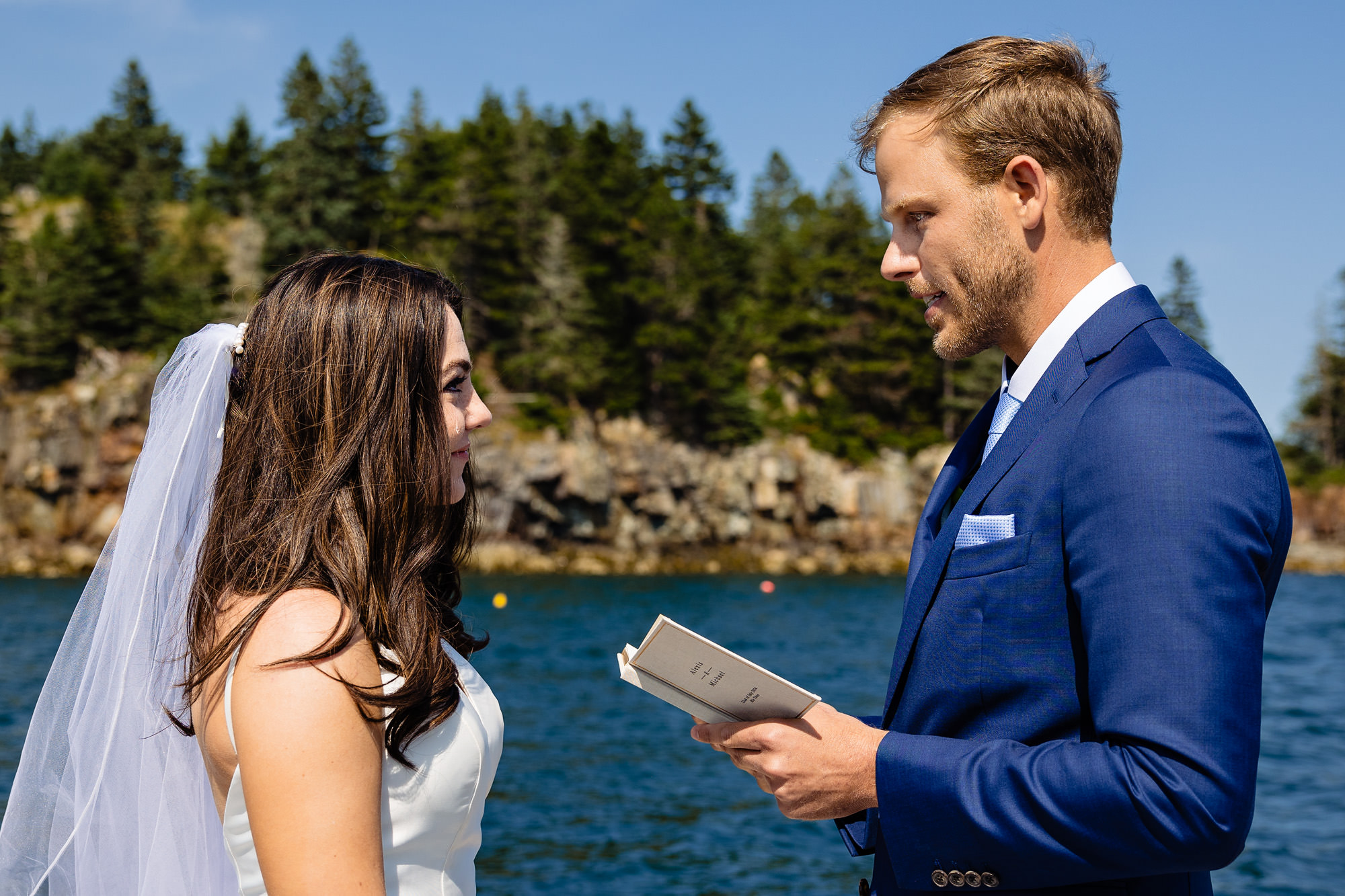 Alexis and Mike's Acadia boat elopement