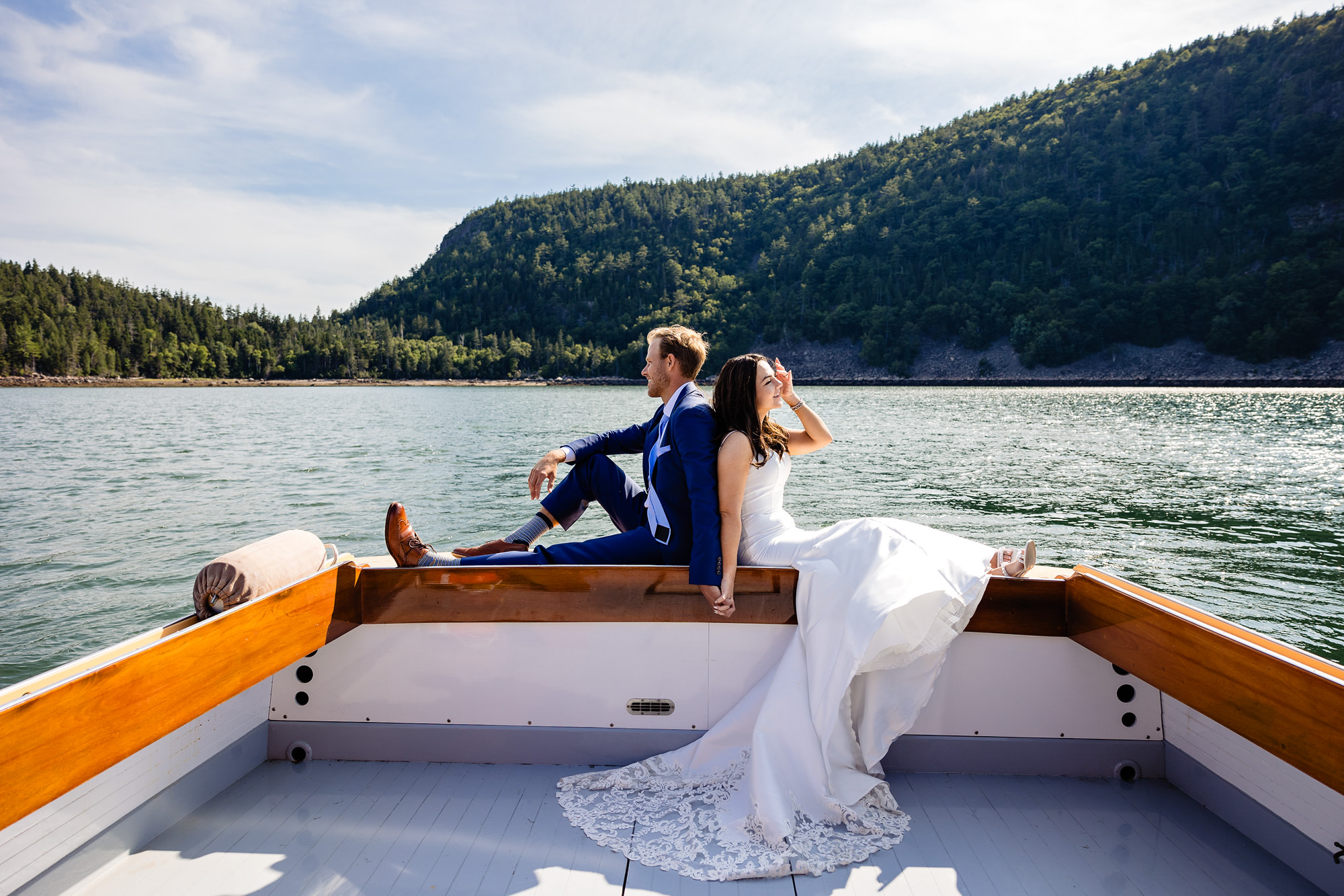 Alexis and Mike's Acadia boat elopement