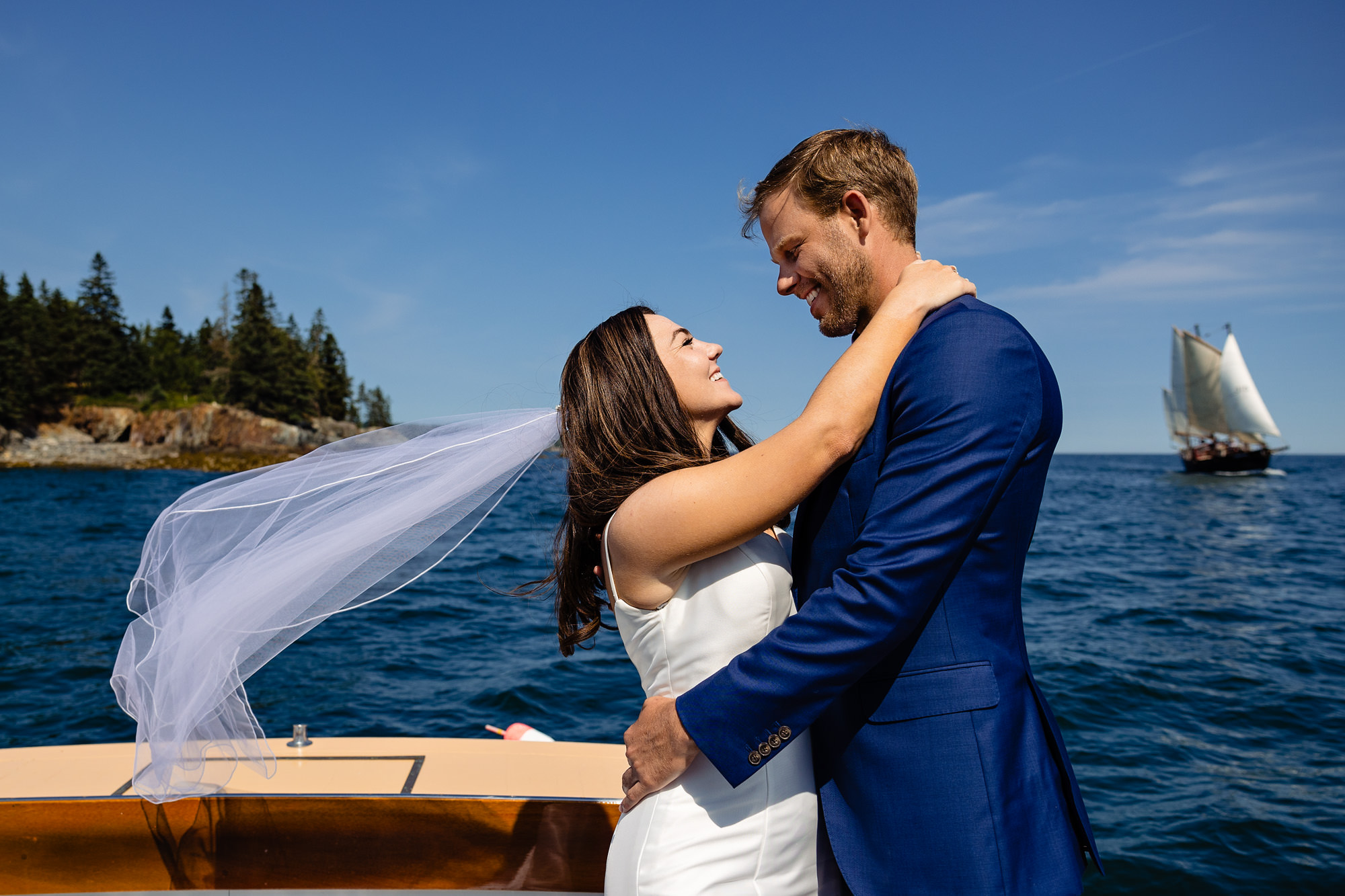 Alexis and Mike's Acadia boat elopement