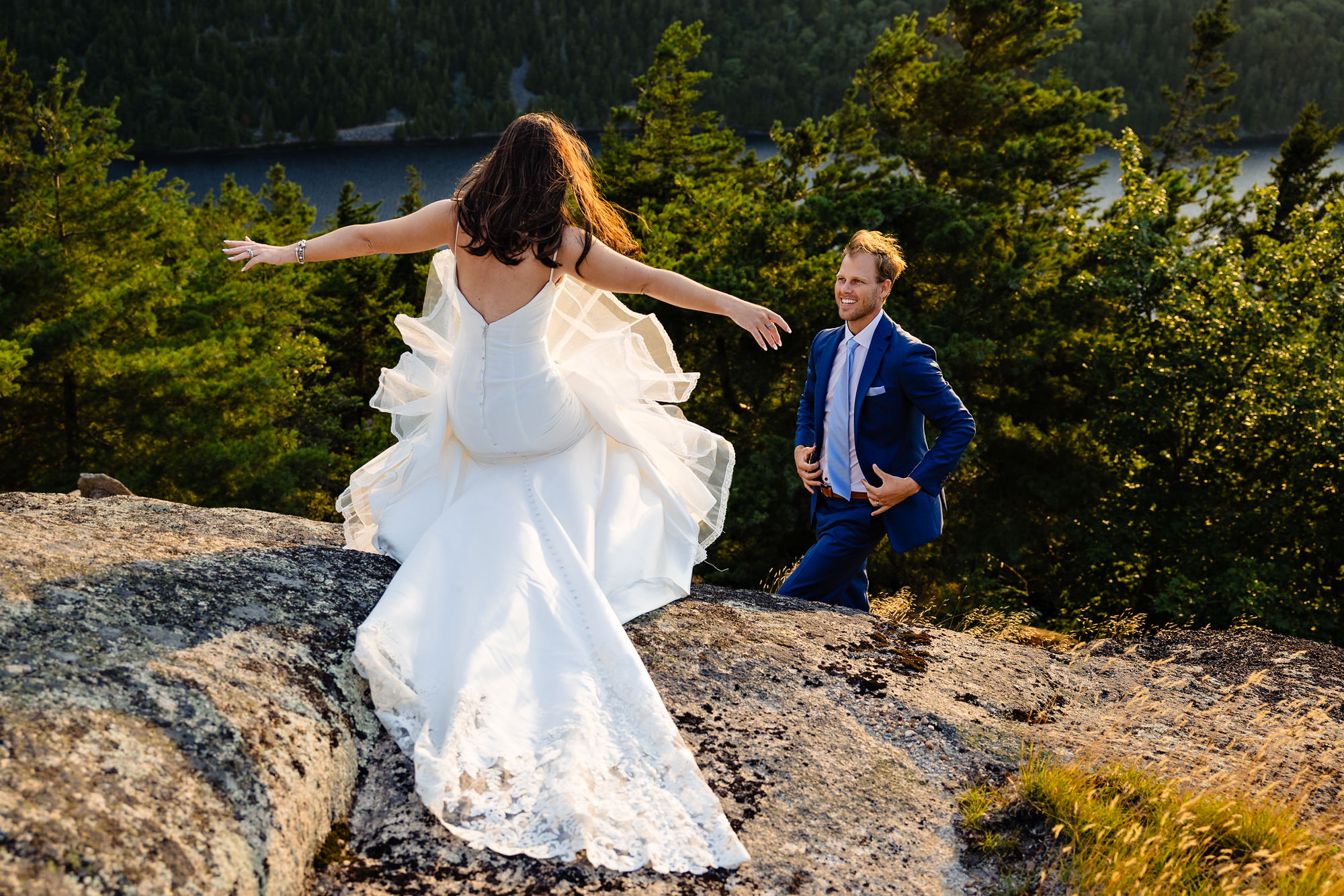 Alexis and Mike's Acadia boat elopement