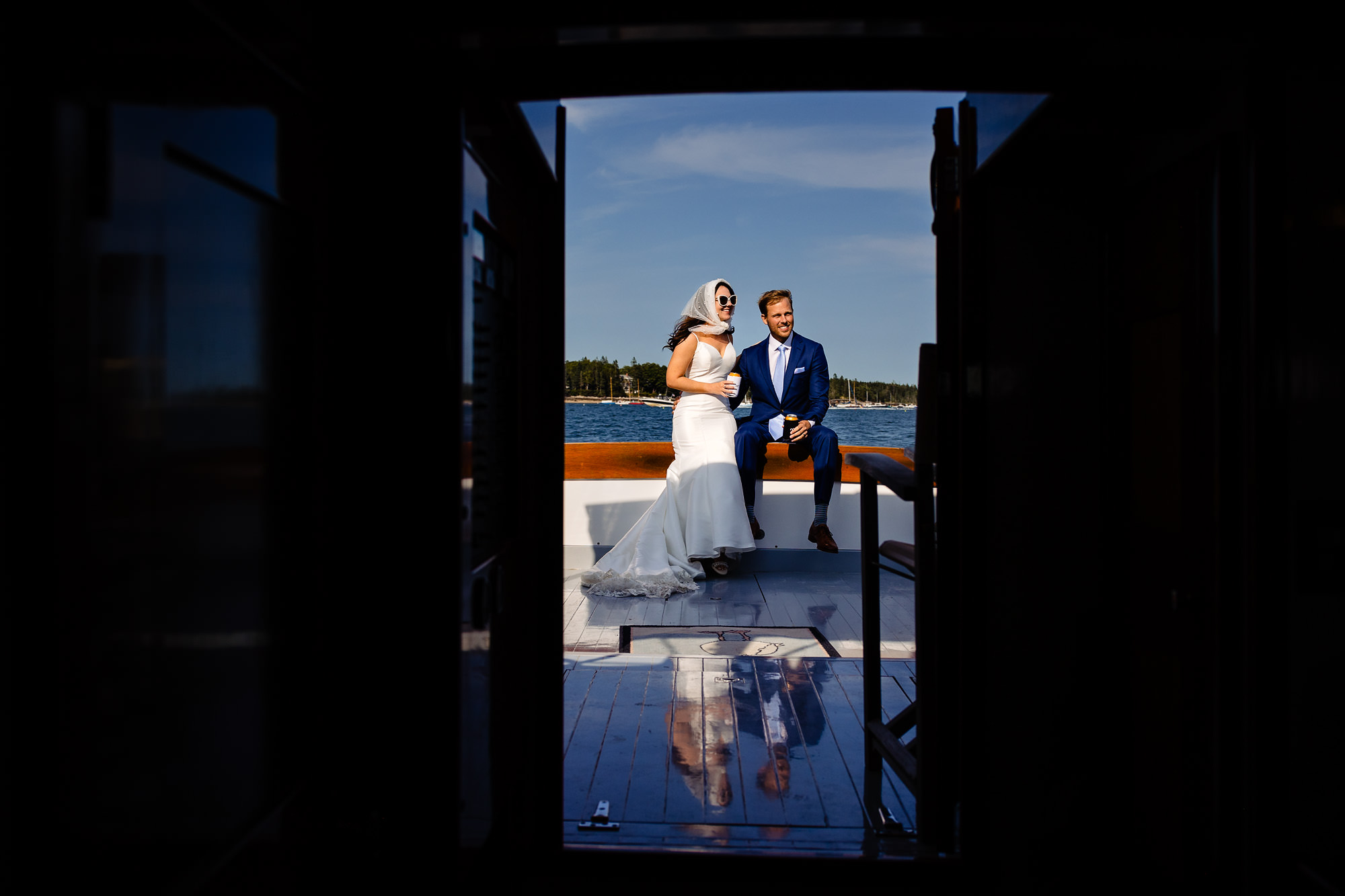 Alexis and Mike's Acadia boat elopement