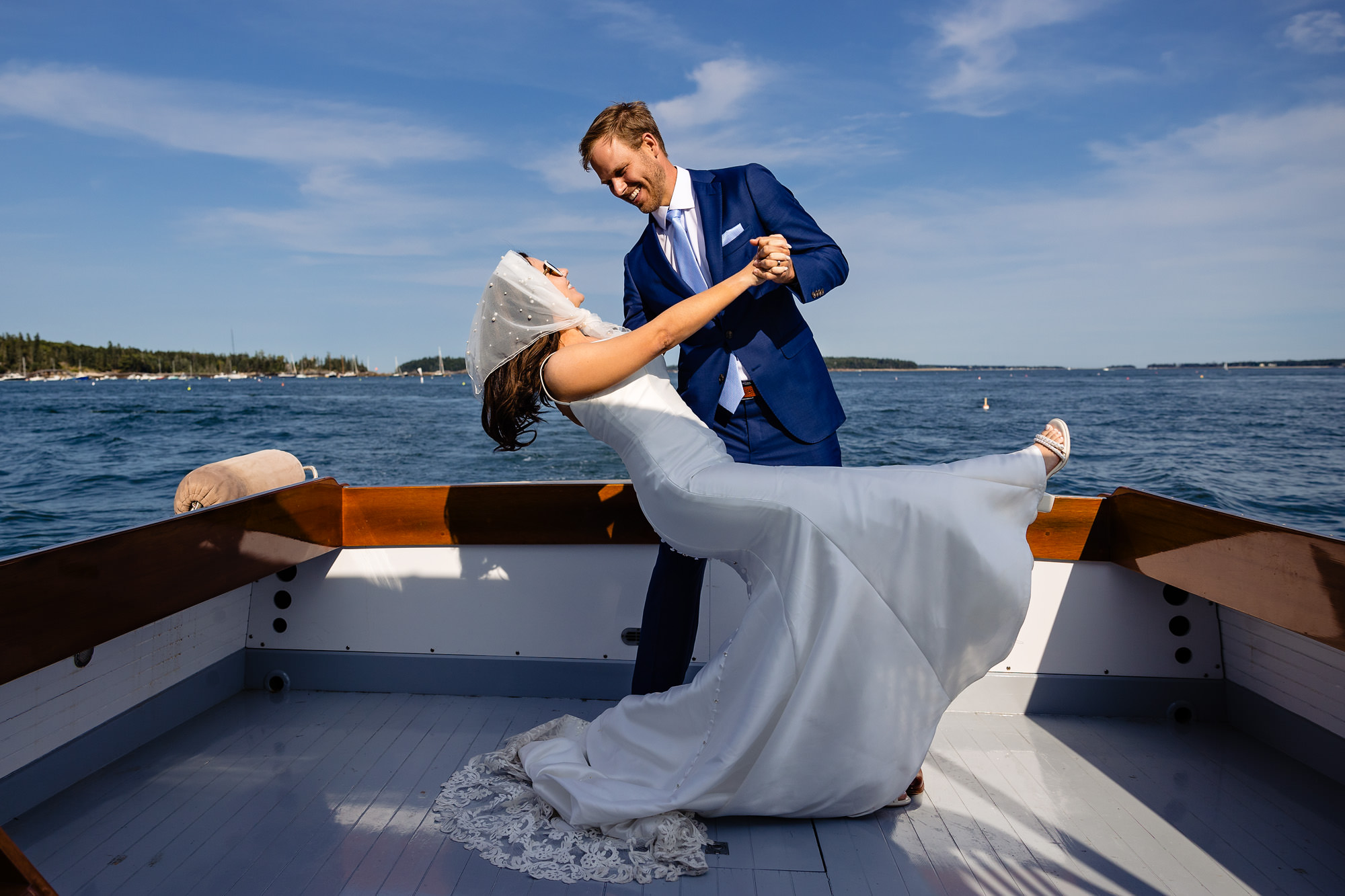 Alexis and Mike's Acadia boat elopement