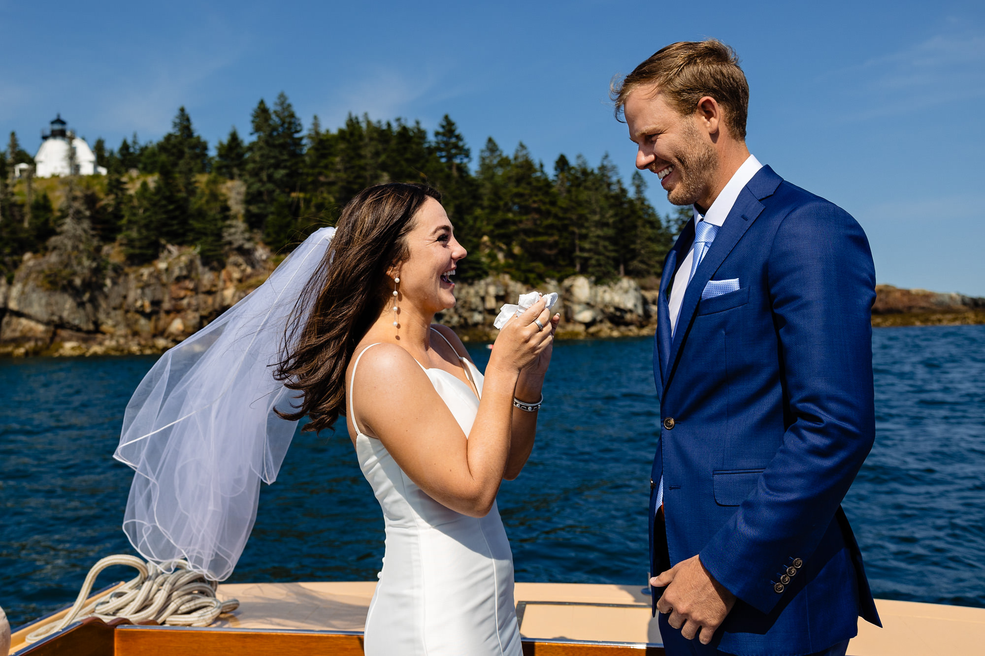 Alexis and Mike's Acadia boat elopement