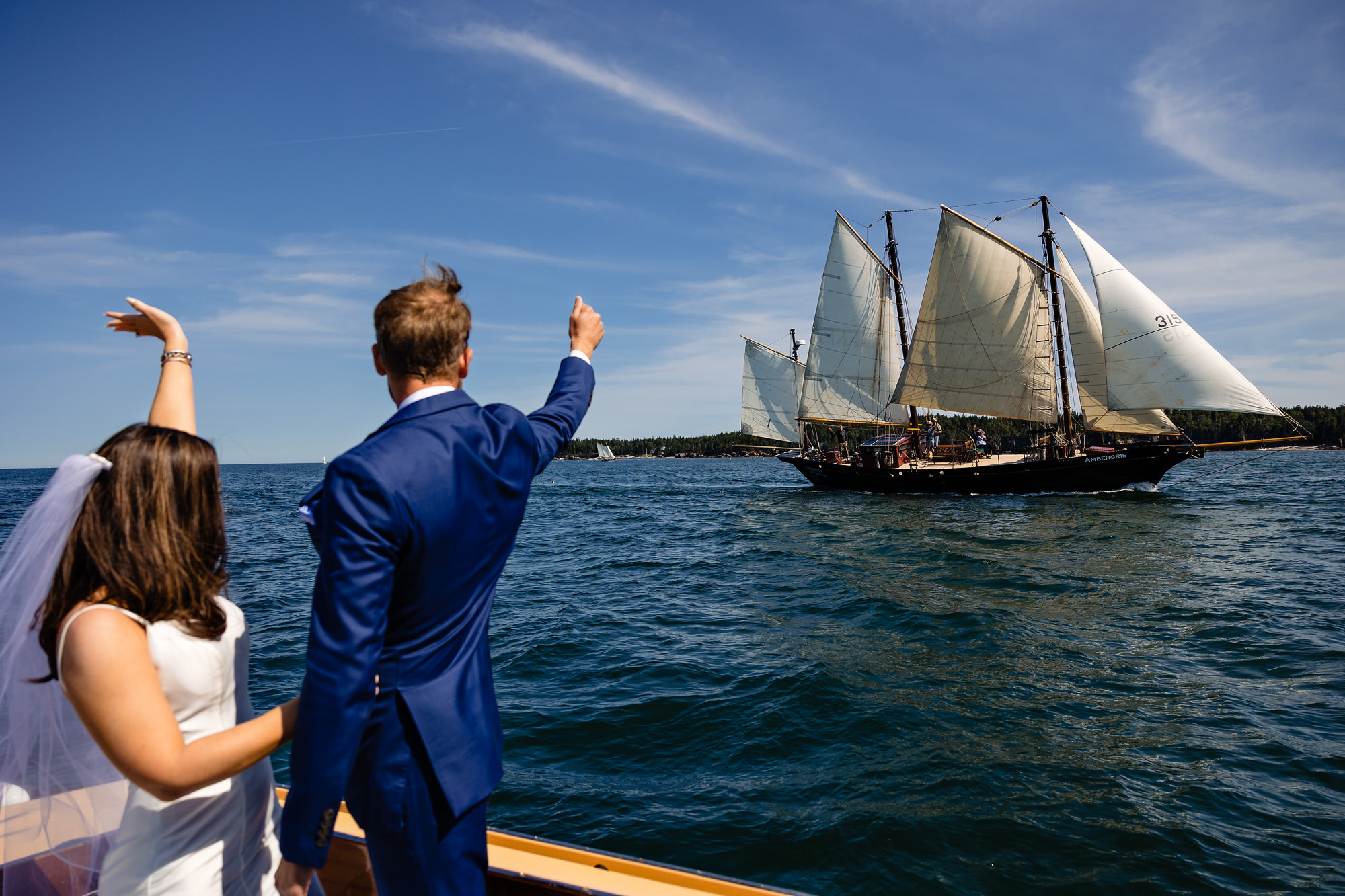 Alexis and Mike's Acadia boat elopement