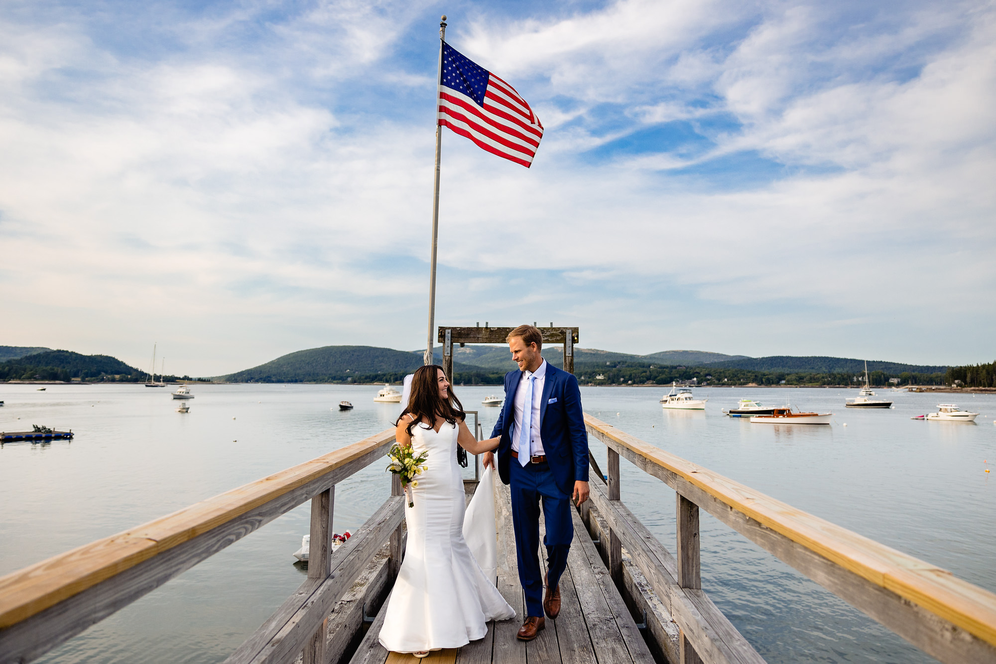 Alexis and Mike's Acadia boat elopement