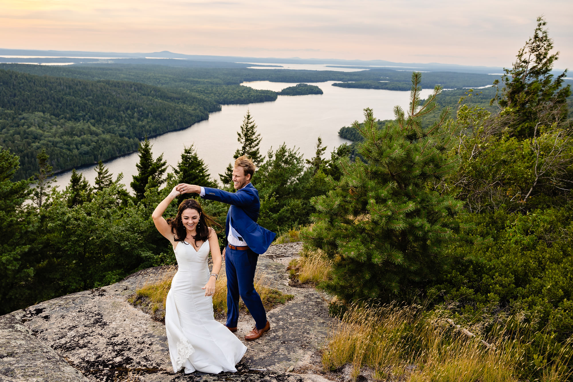 Alexis and Mike's Acadia boat elopement