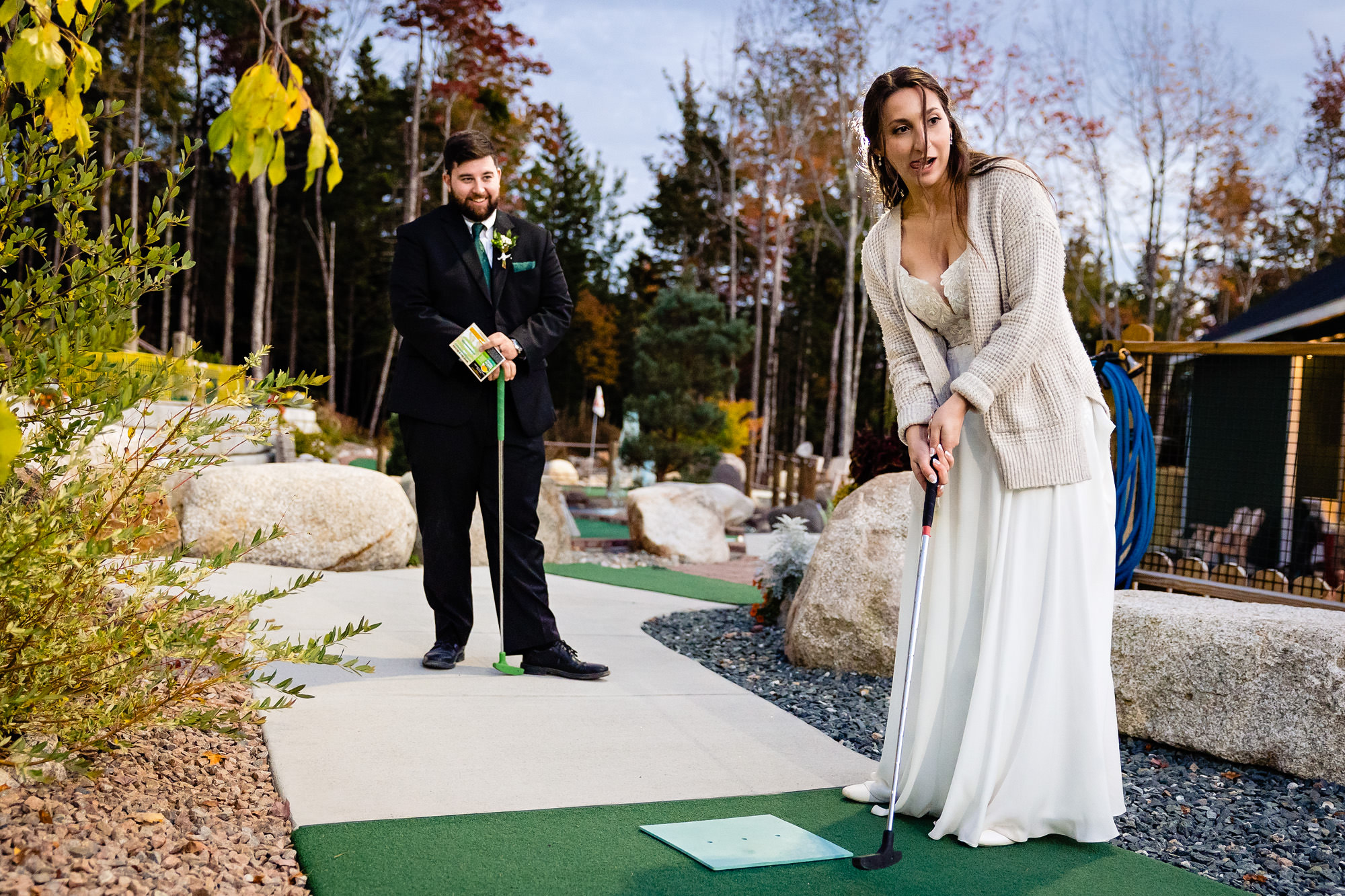 Mini Golf Elopement in Acadia