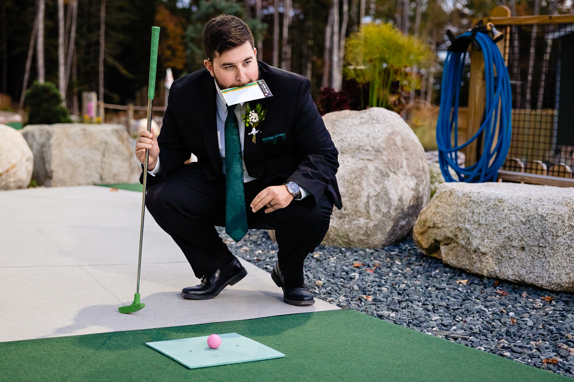 Mini Golf Elopement in Acadia