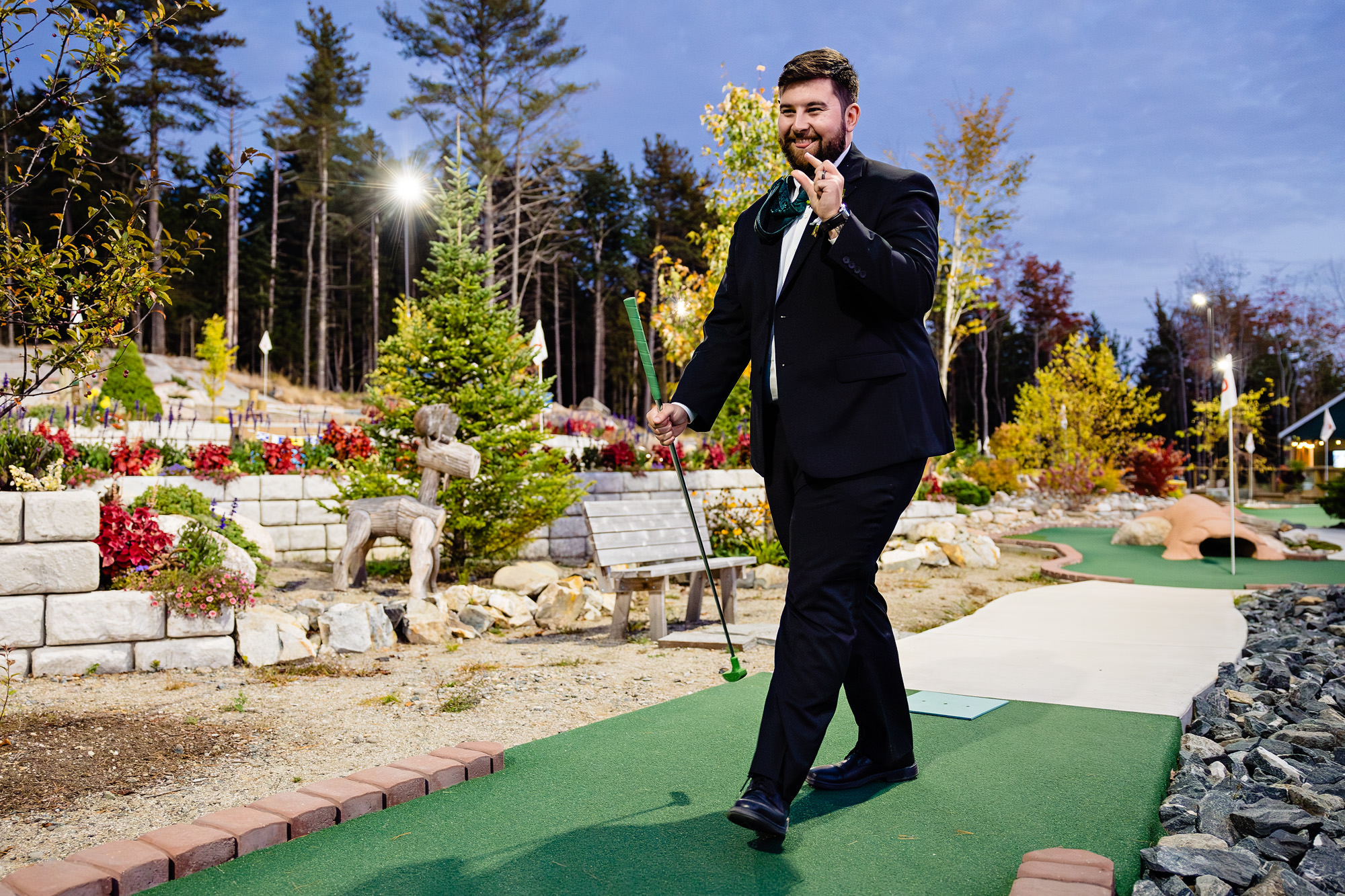 Mini Golf Elopement in Acadia