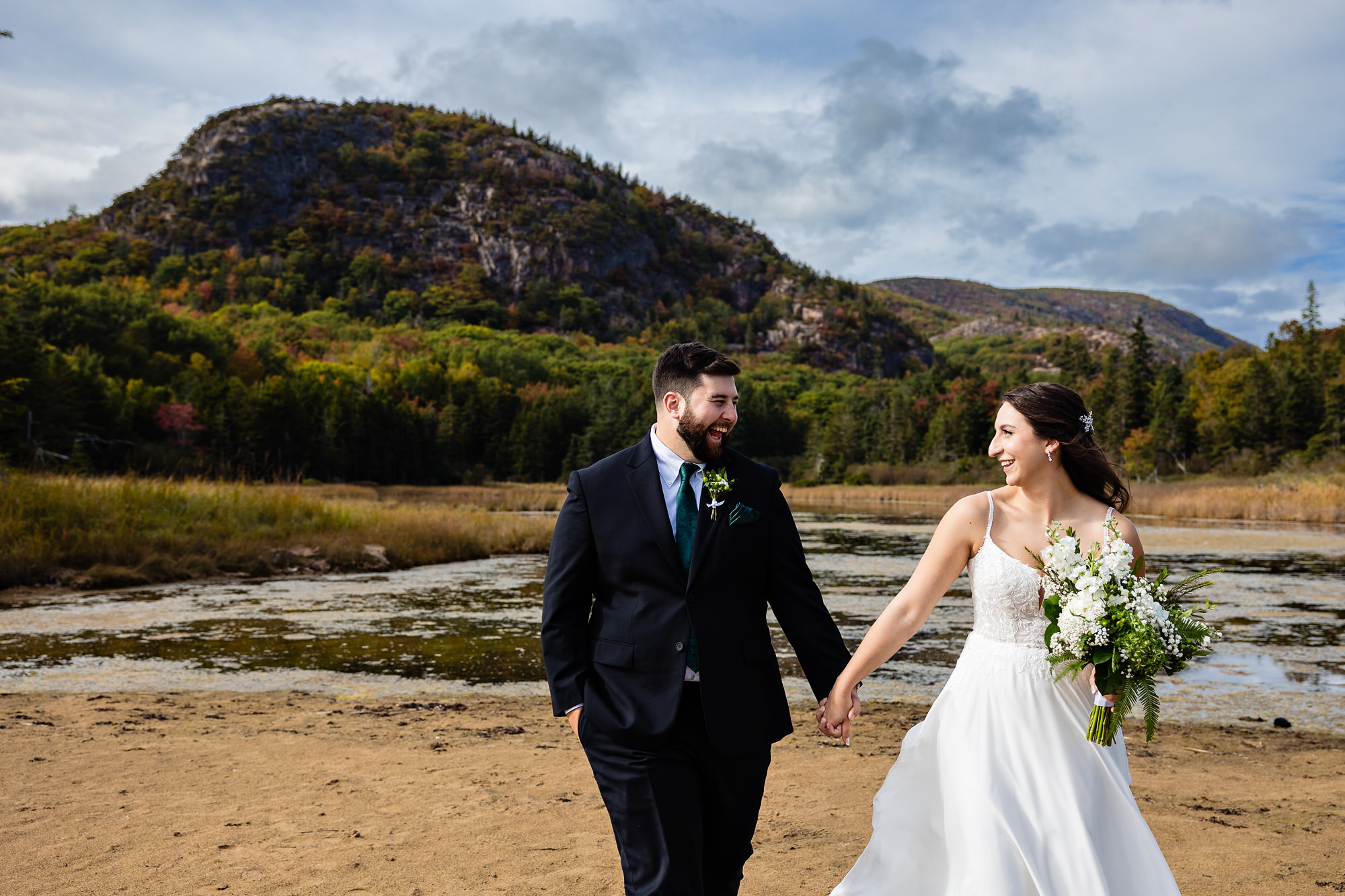 Sand Beach elopement photos