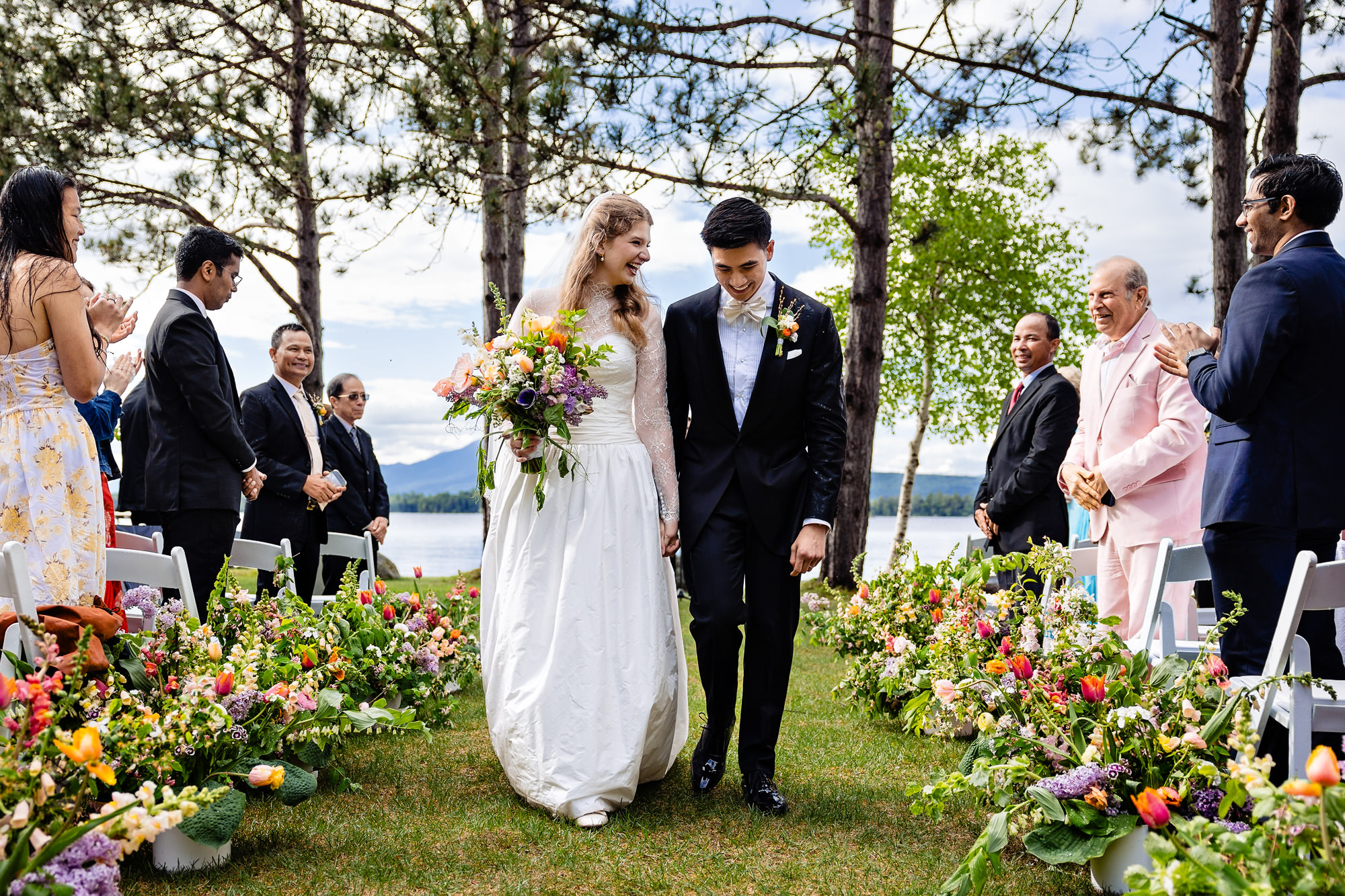 Laura and Hoang's New England Outdoor Center Wedding