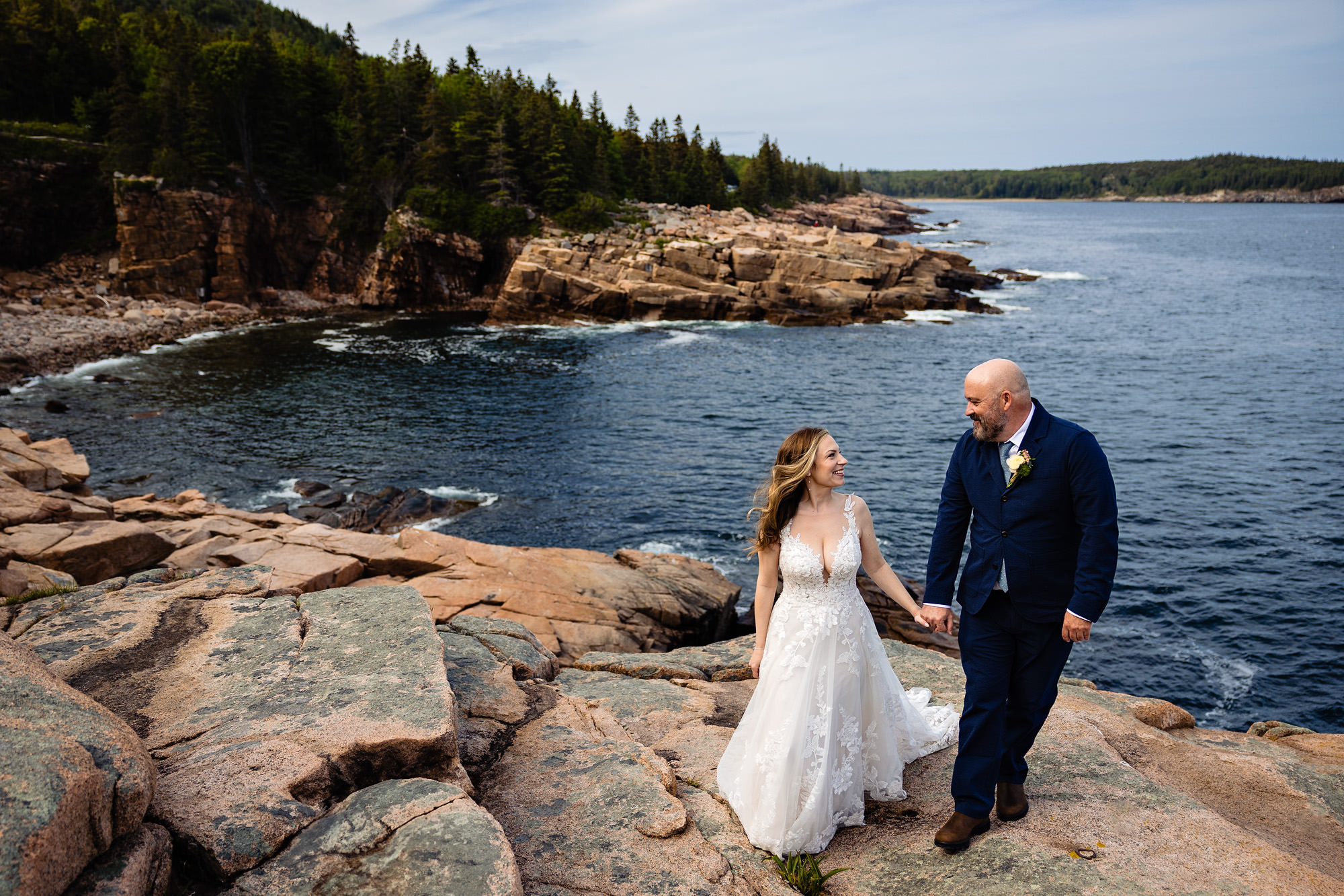 Nicole and Beau's Acadia Forest Elopement