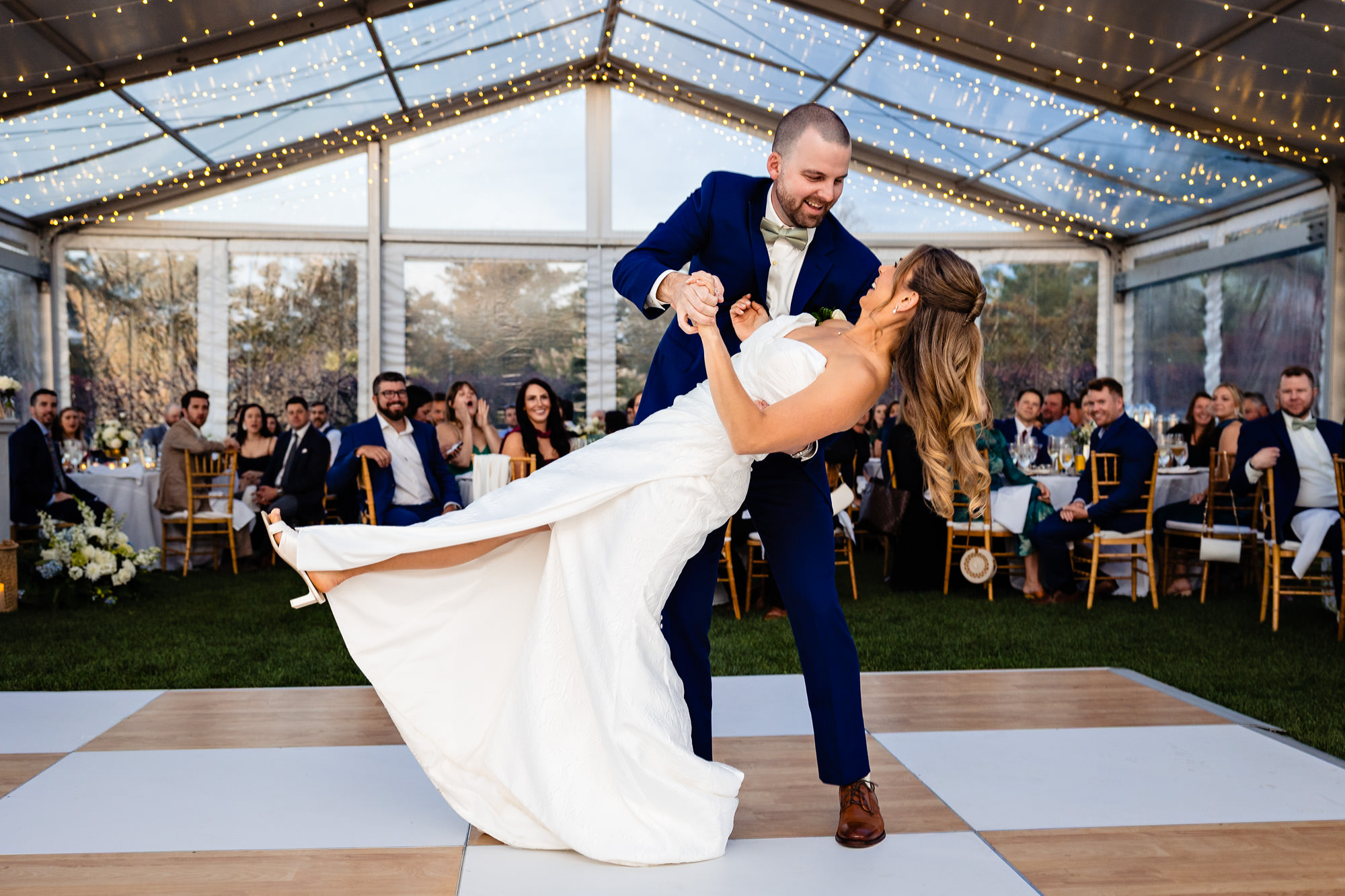 Sara and Andrew's Bar Harbor Club Tented Wedding