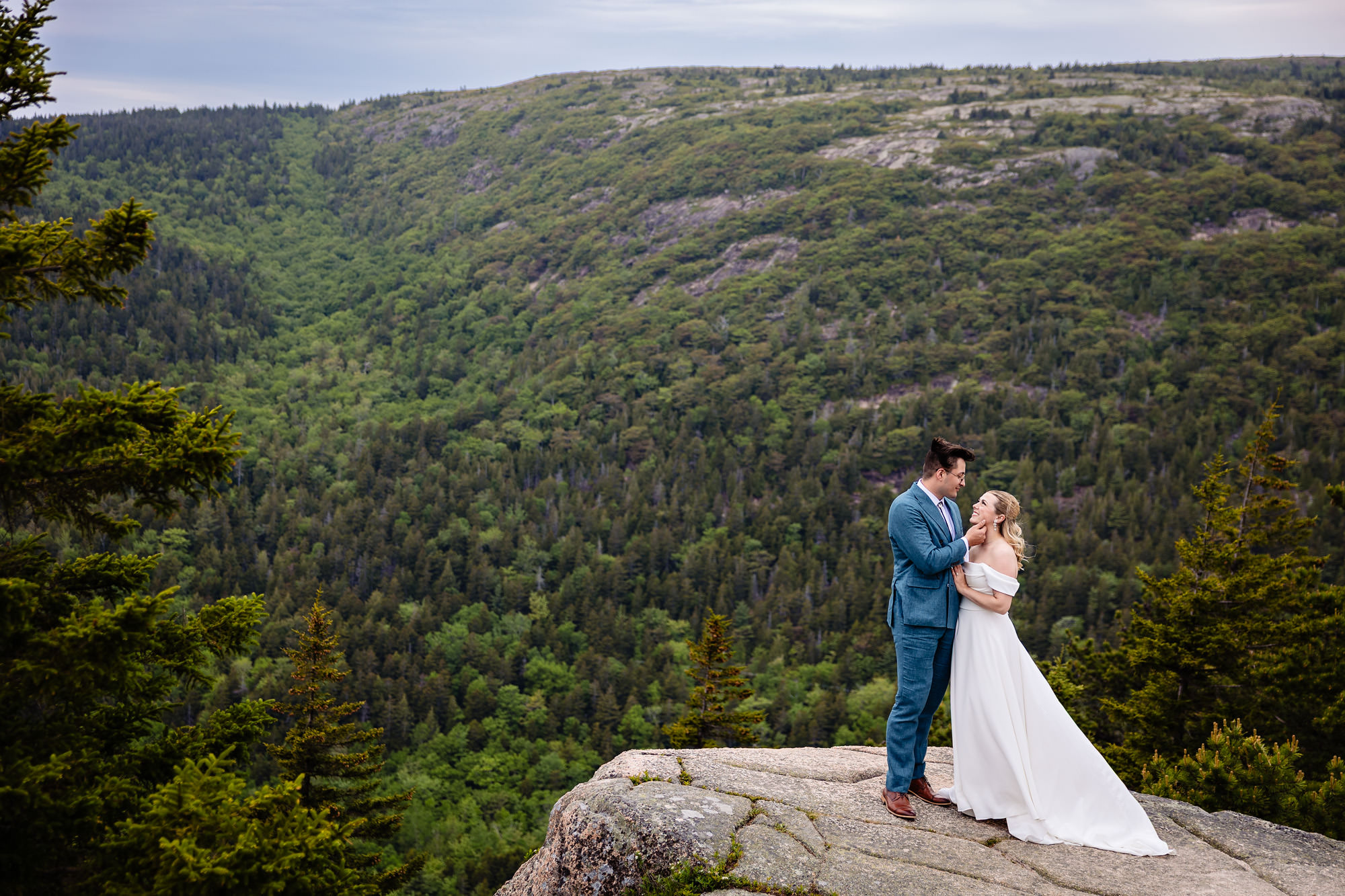 Acadia mountaintop wedding