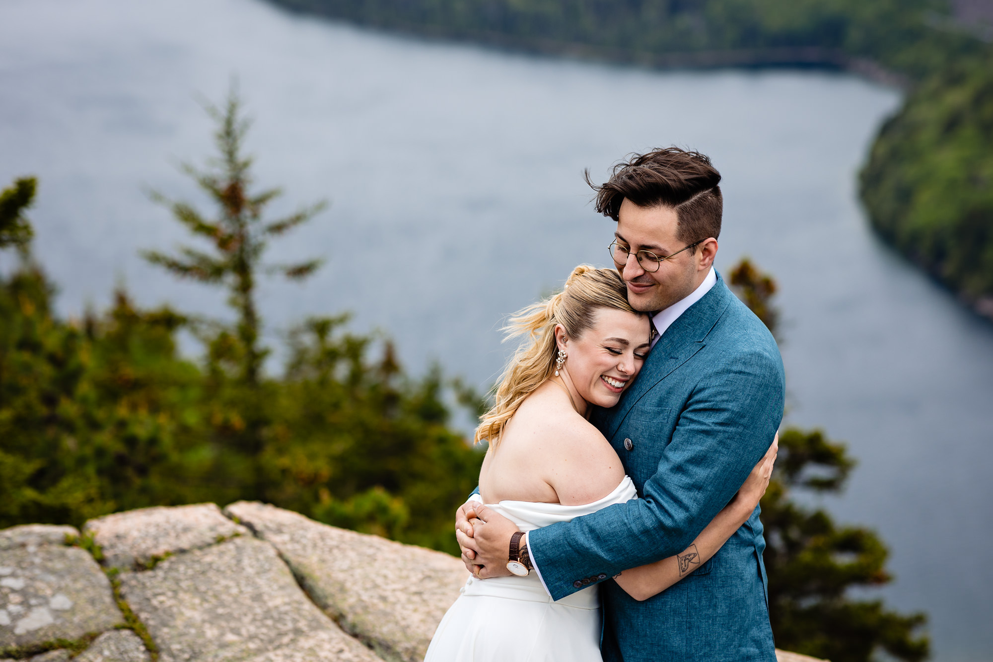 Acadia mountaintop wedding